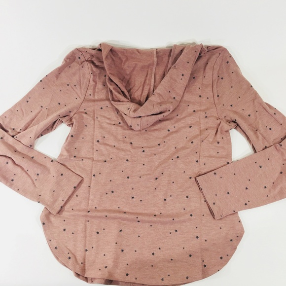 Bobeau Women's Pink Star Print Hoodie Size Large - Picture 5 of 7